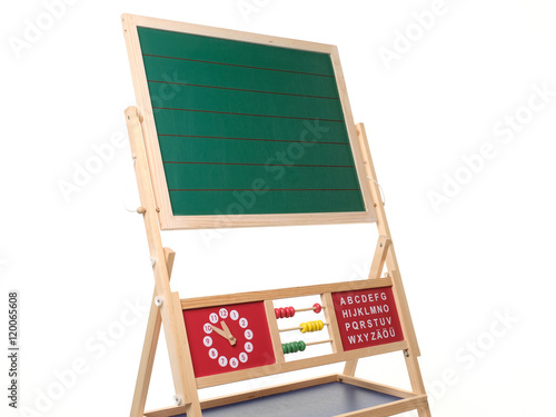 Schultafel Vor Weissen Hintergrund Stock Photo And Royalty Free
