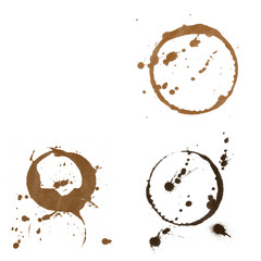 Coffee stains and splashes