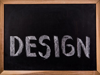 design  word on blackboard
