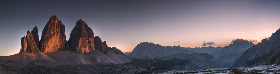 Deurstickers Tre Cime di Lavaredo panoramica © francescocaputo