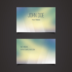 Business or Gift Card with Colorful Blurred Striped Pattern - Sunset Style