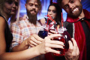 Colorful drinks at the party..