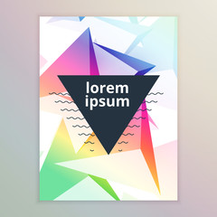 colorful geometric polygon brochure flyer template