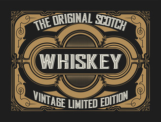 Old whiskey label.