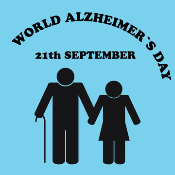 World Alzheimer's day.Illustration of the Alzheimer's Disease