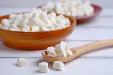 Fototapeta na wymiar White marshmallows.