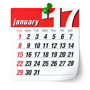 January 2017 - Calendar