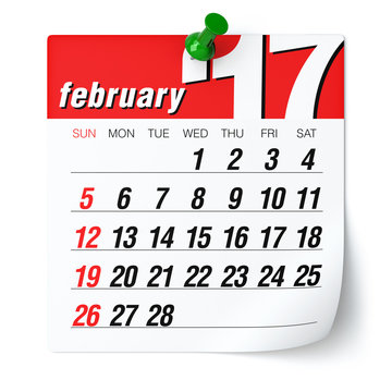 February 2017 - Calendar
