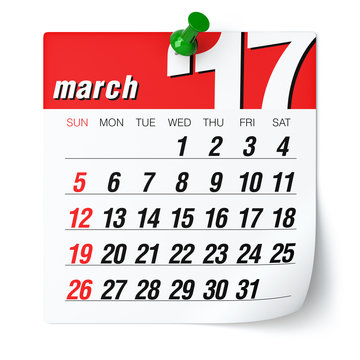March 2017 - Calendar