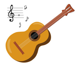 Obraz na płótnie Canvas 6 String Acoustic Guitar