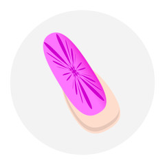 Nageldesign Rosa Verlauf