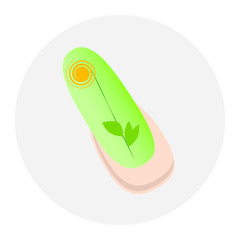 Nageldesign mit Blättern