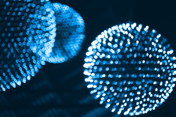 Nucleus, Atoms, Elements or Molecules light science abstract blur background.