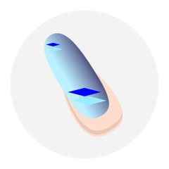 Nageldesign mit grafiksche Elemente