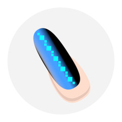 Nageldesign blau schattiert