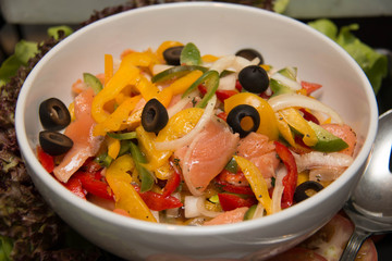 smoked salmon salad