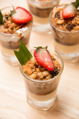 Banoffee pie in a mini glass