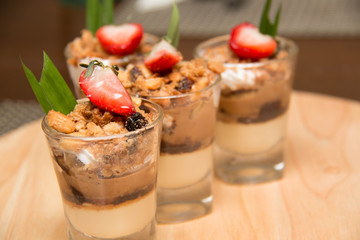 Banoffee pie in a mini glass