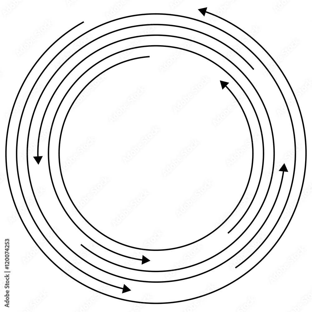 Poster circular arrows - random concentric circles with arrows for twis