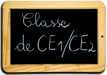 Ardoise "Classe de CE1-CE2"