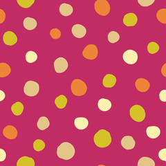 Seamless vector decorative background with polka dots. Print. Cloth design, wallpaper.