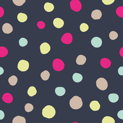 Seamless vector decorative background with polka dots. Print. Cloth design, wallpaper.