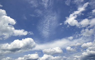 blue sky and clouds sky.