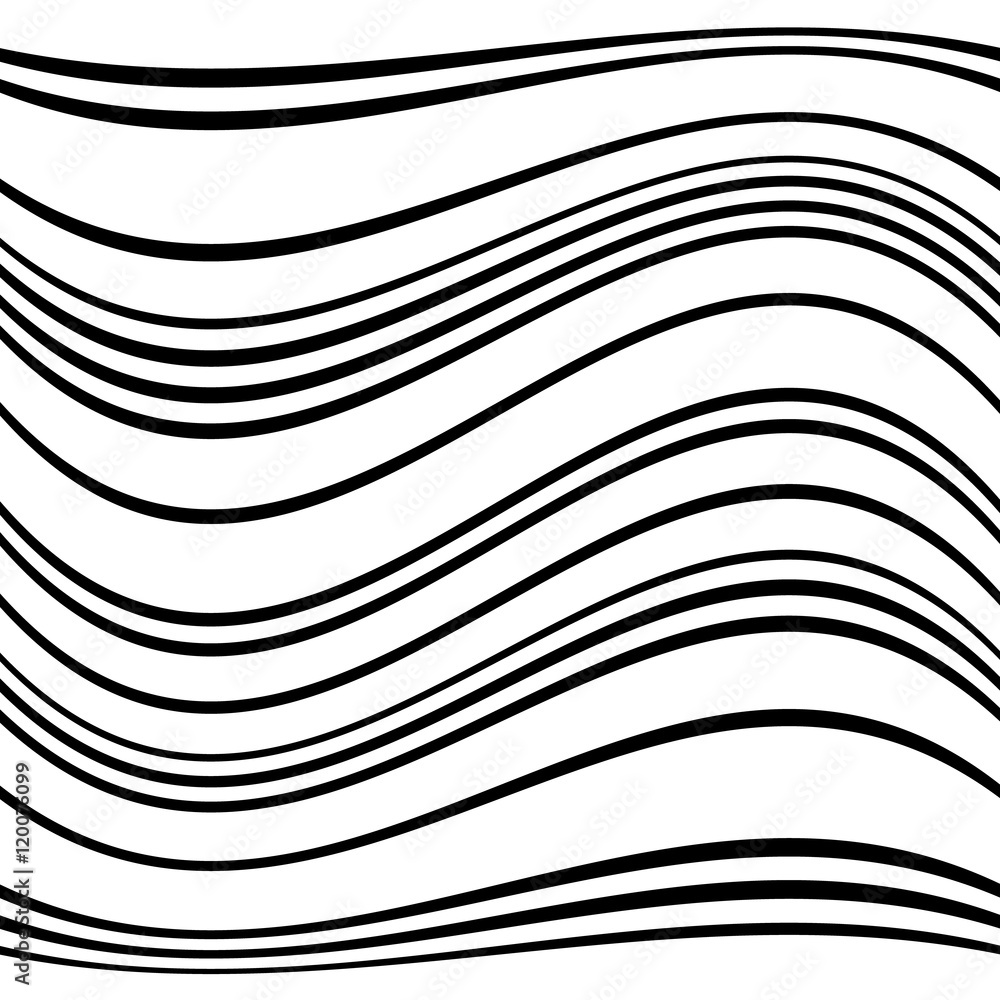 Aufkleber geometric lines pattern with distortion. abstract non-figural il