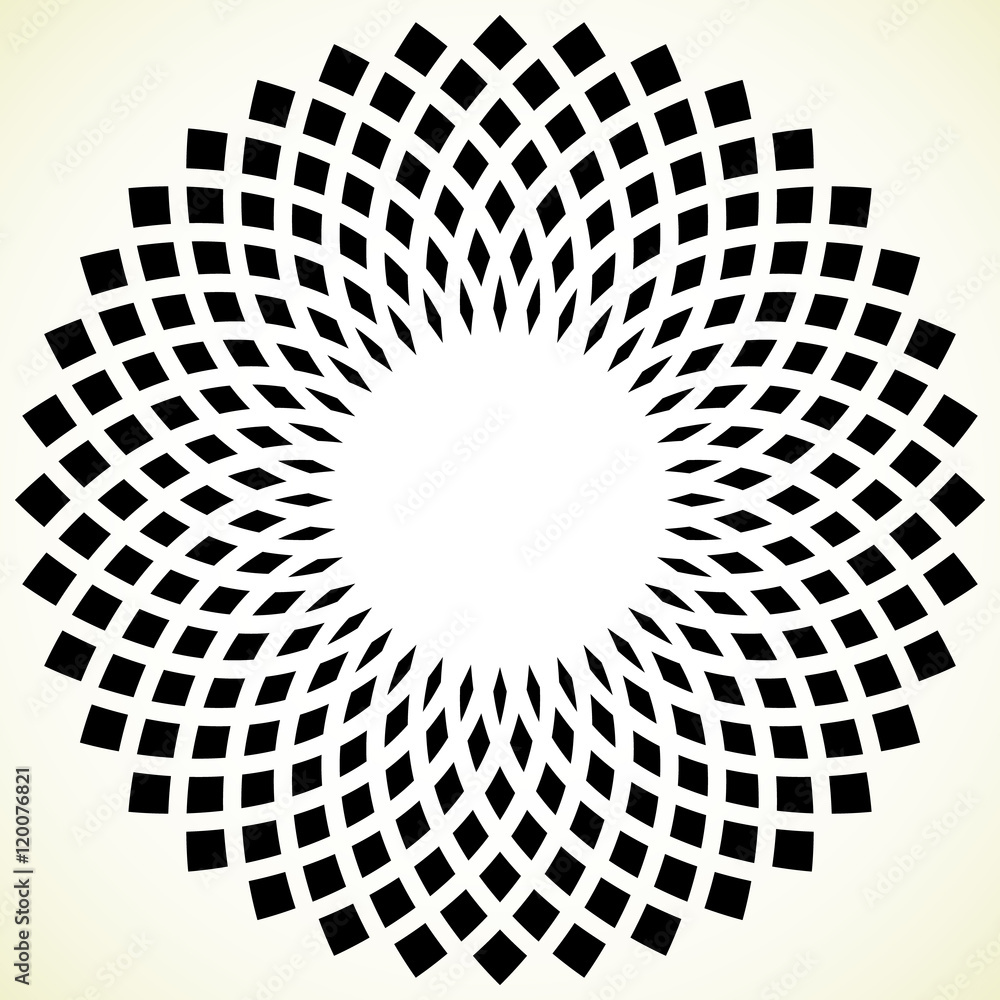 Poster geometric circle element - circular pattern isolated on white