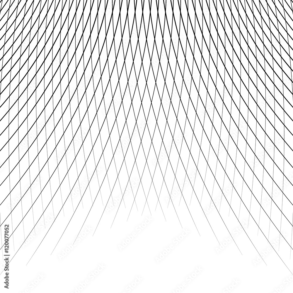 Poster grid - mesh of dynamic curved lines. abstract geometric pattern.
