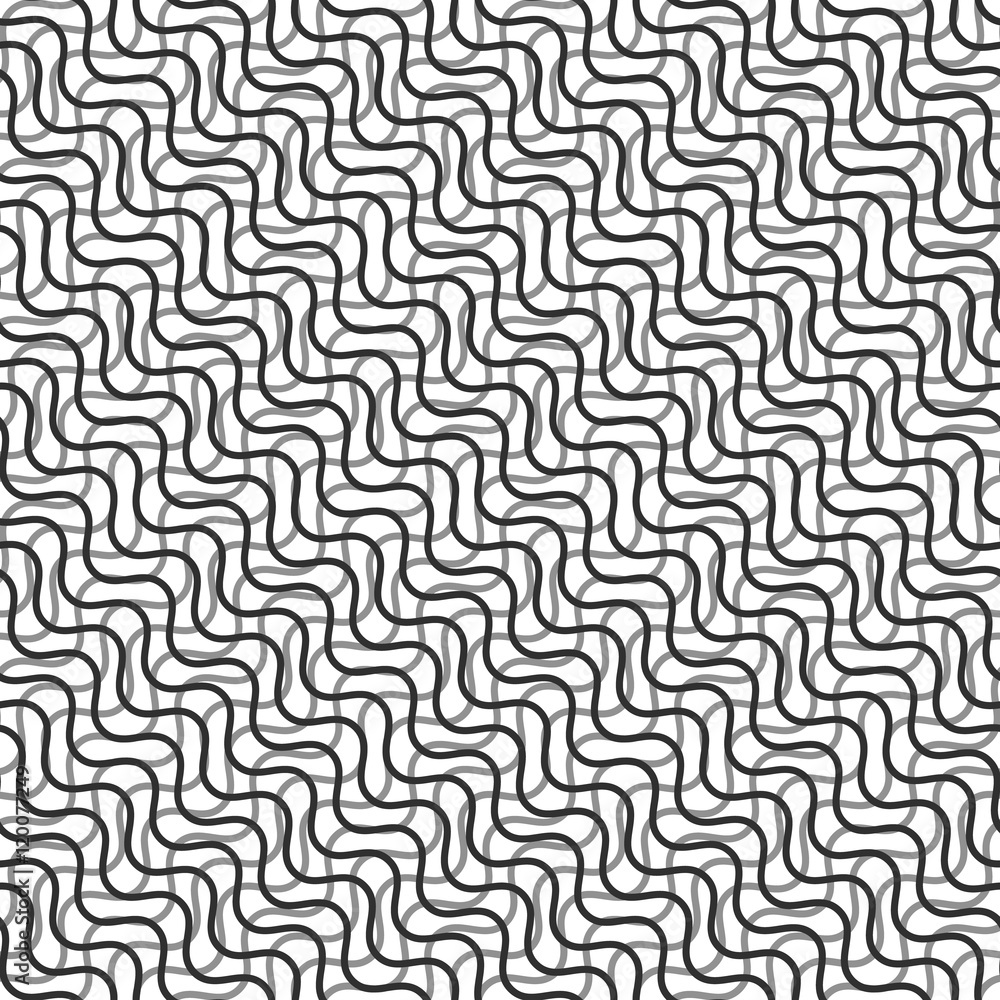 Aufkleber Intersecting lines grid, mesh pattern (Seamlessly repeatable)
