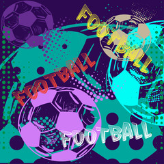 Abstract pattern football. Sport wallpaper. Grunge background.t-shirt,fabric