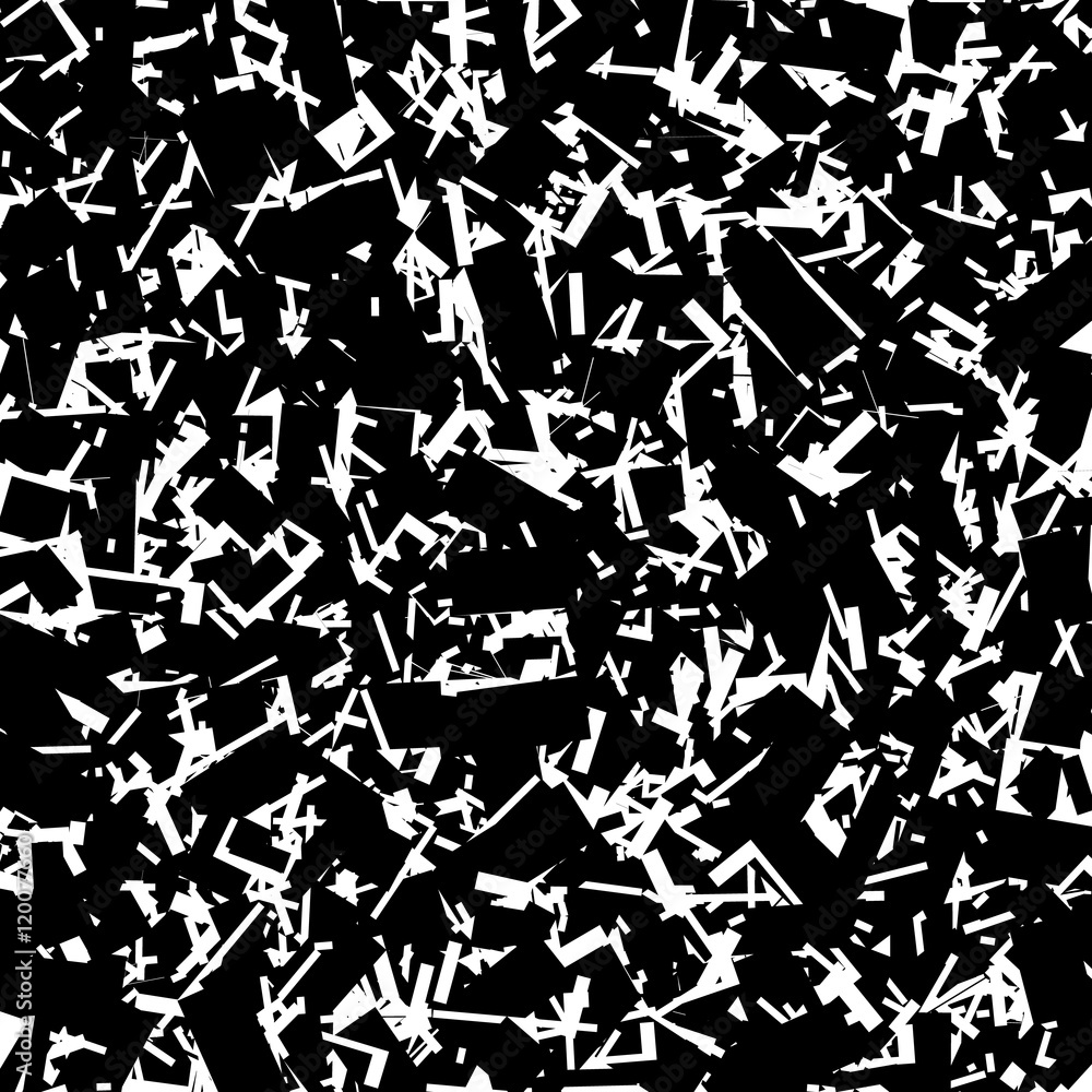 Poster Scratchy rough chaotic texture with irregular random overlapping