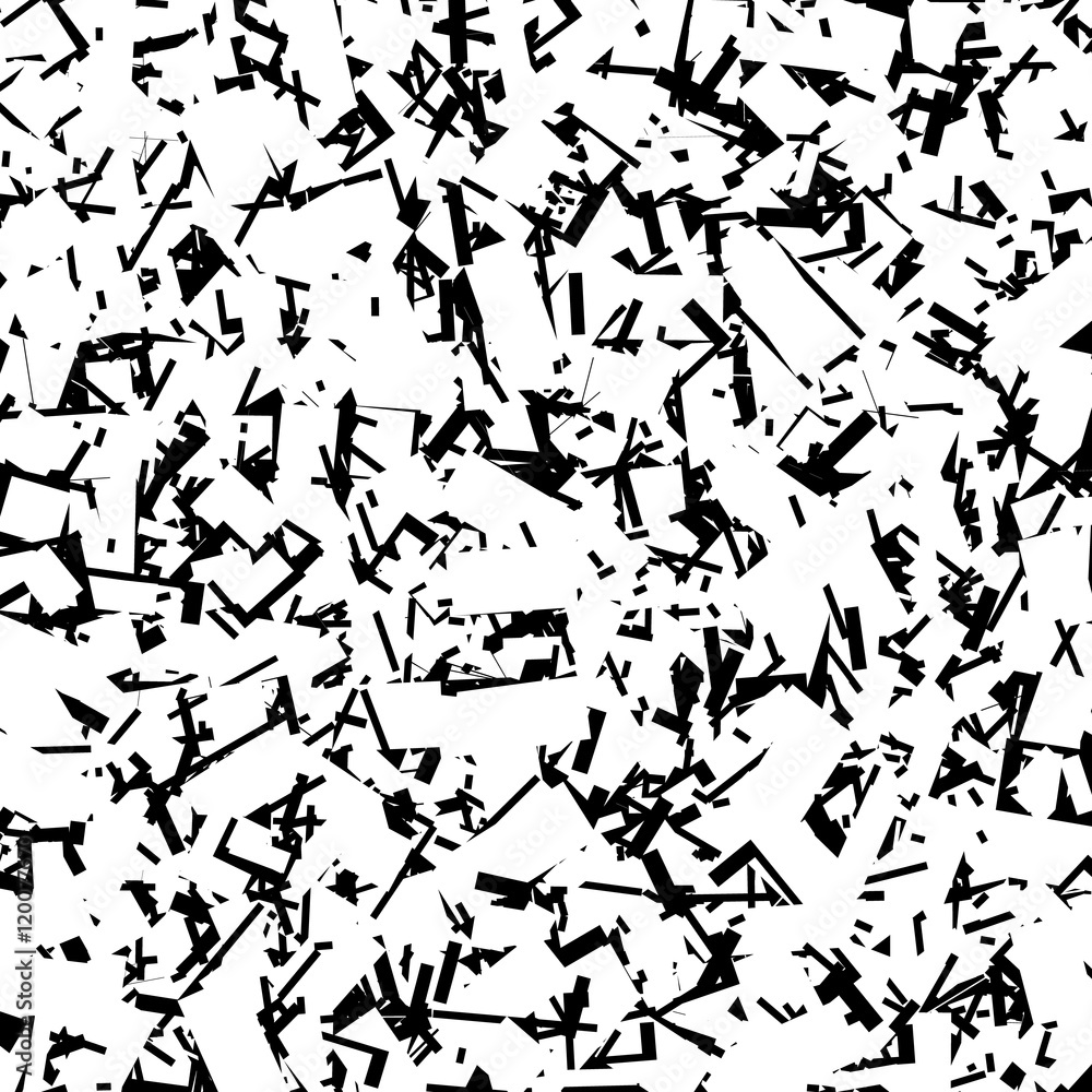 Poster Scratchy rough chaotic texture with irregular random overlapping