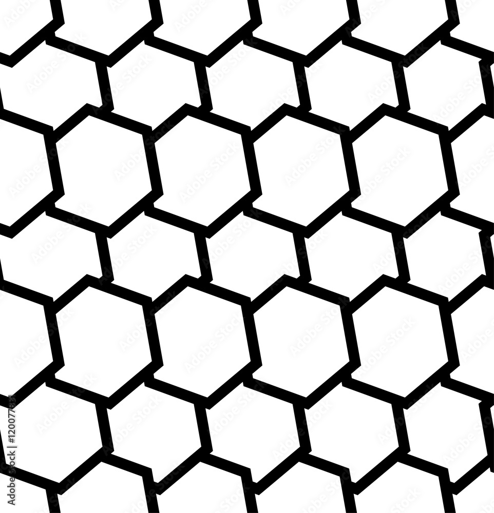 Aufkleber Repeatable seamless pattern with tilted, overlapping hexagons. G