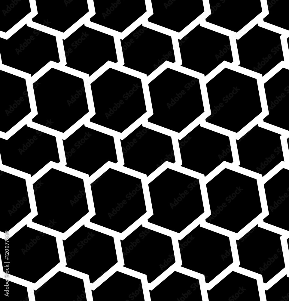 Poster Repeatable seamless pattern with tilted, overlapping hexagons. G