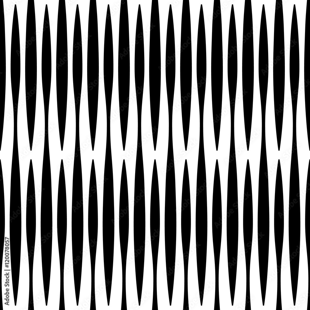 Poster Monochrome geometric pattern with lines. Seamlessly repeatable.