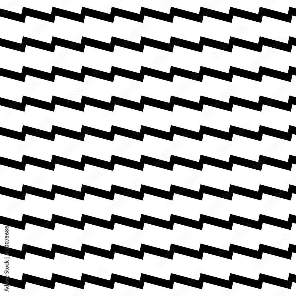 Poster repeatable geometric pattern with zigzag slanting lines