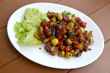 Pork in Italian, stewed with vegetables