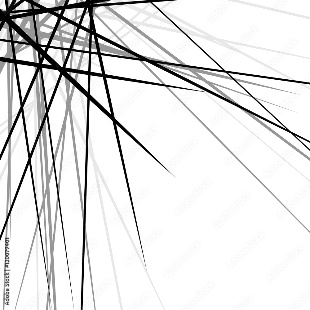 Poster random chaotic edgy lines. abstract geometric texture