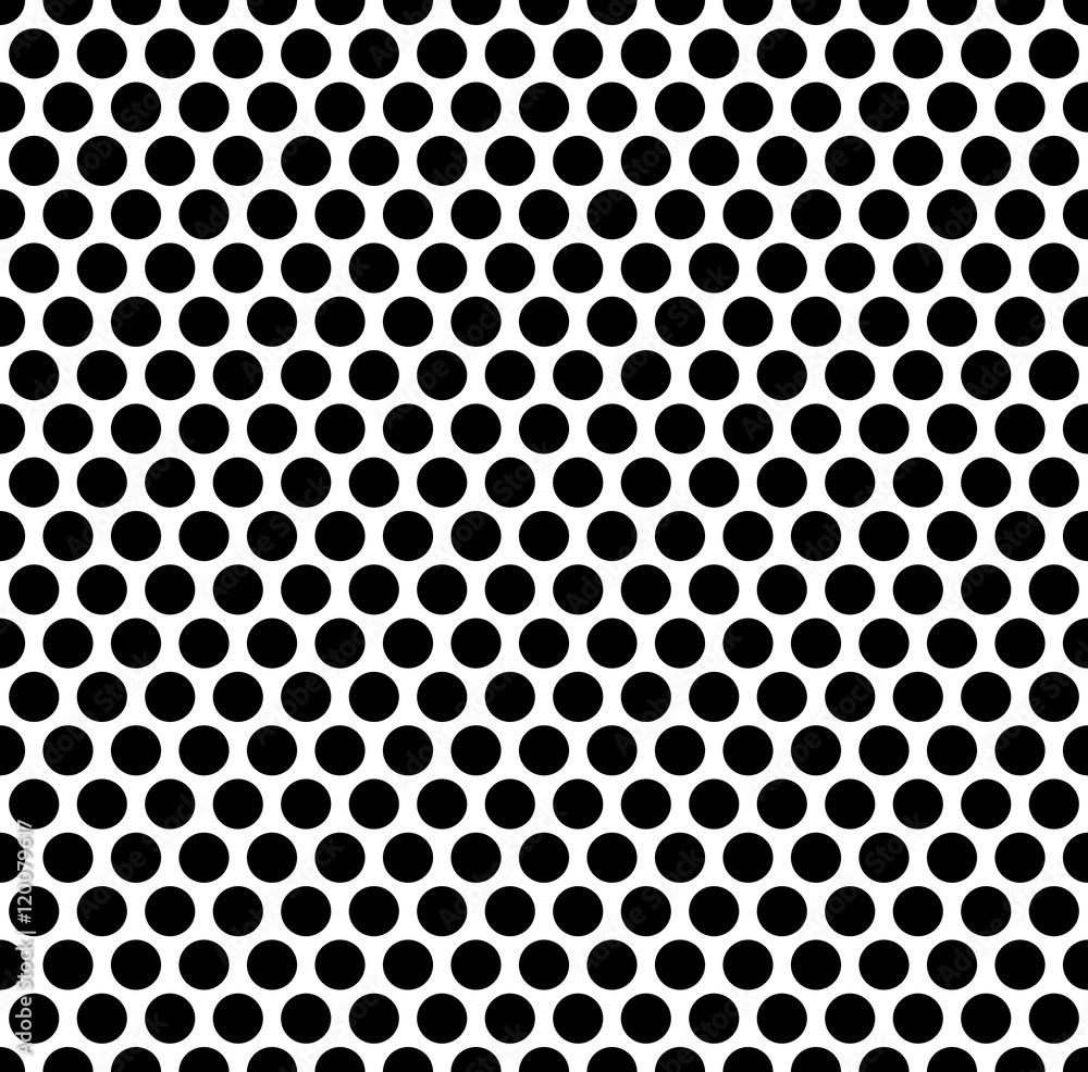Poster Grating pattern with grid, mesh of circles. Repeatable.