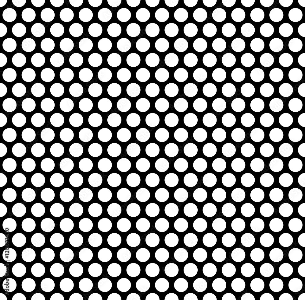 Poster Grating pattern with grid, mesh of circles. Repeatable.