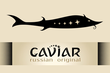 Caviar brand, vector illustration