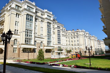 Fototapeta premium Modern residential building in Astana, capital of Kazakhstan