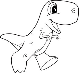 Doodle Dinosaur Vector Illustration Art