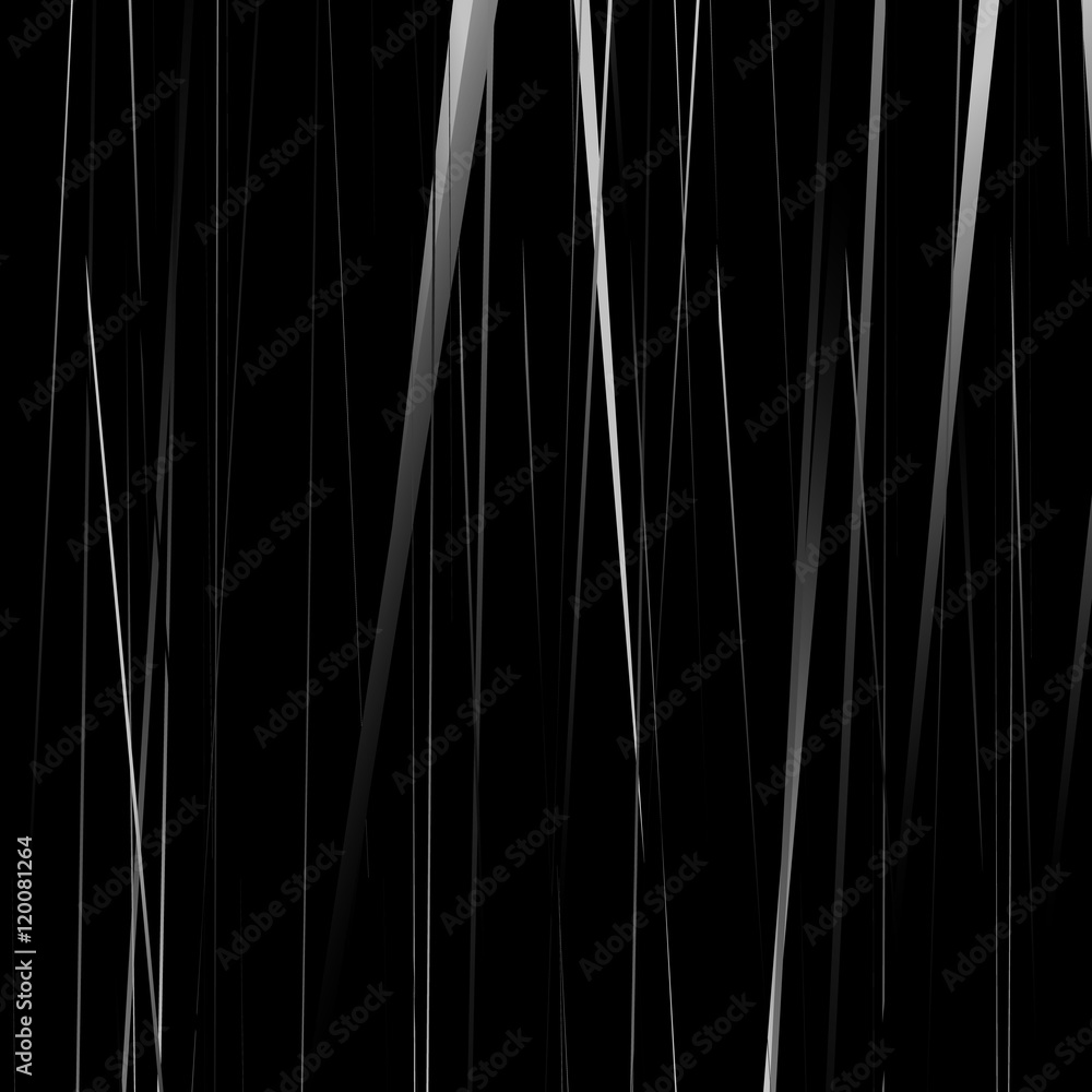 Poster geometric monochrome illustration with random vertical lines, st