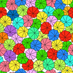 Fototapeta na wymiar Umbrellas seamless pattern