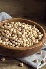 Raw organic chickpeas