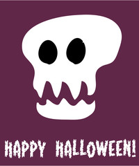 halloween skull poster