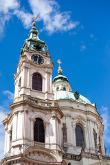 Fototapeta premium Dome of Saint Nicholas church, Prague, Czech Republic